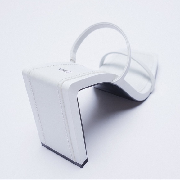 RARE Zara Minimalist Strappy Leather Heeled Sandal - Picture 11 of 16